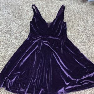 Velvet fit and flare dress